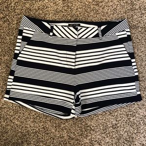 Navy Striped Shorts